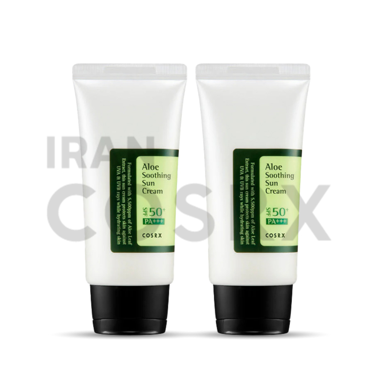 پکیج 2 عددی ضدآفتاب آلوئه‌ورا کوزارکس SPF 50ضد التهاب و قرمزی پوستاصل کره